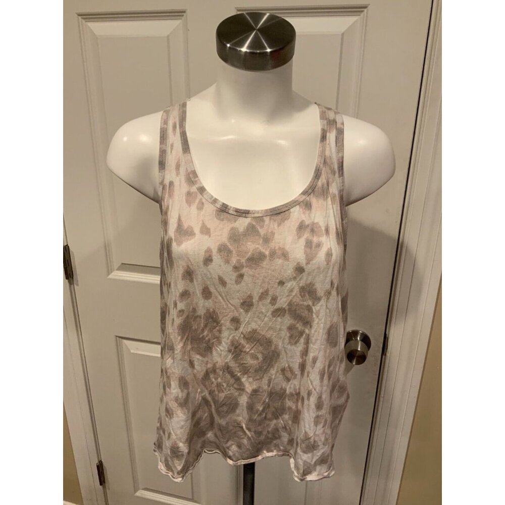 Stella McCartney Gray Leopard Print Tank Top, Size 14 (US) 50 (IT)